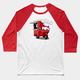 Cartoon food truck scooter Baseball T-Shirt